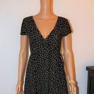 Planet Gold Retro Polka Dot Short Dress S